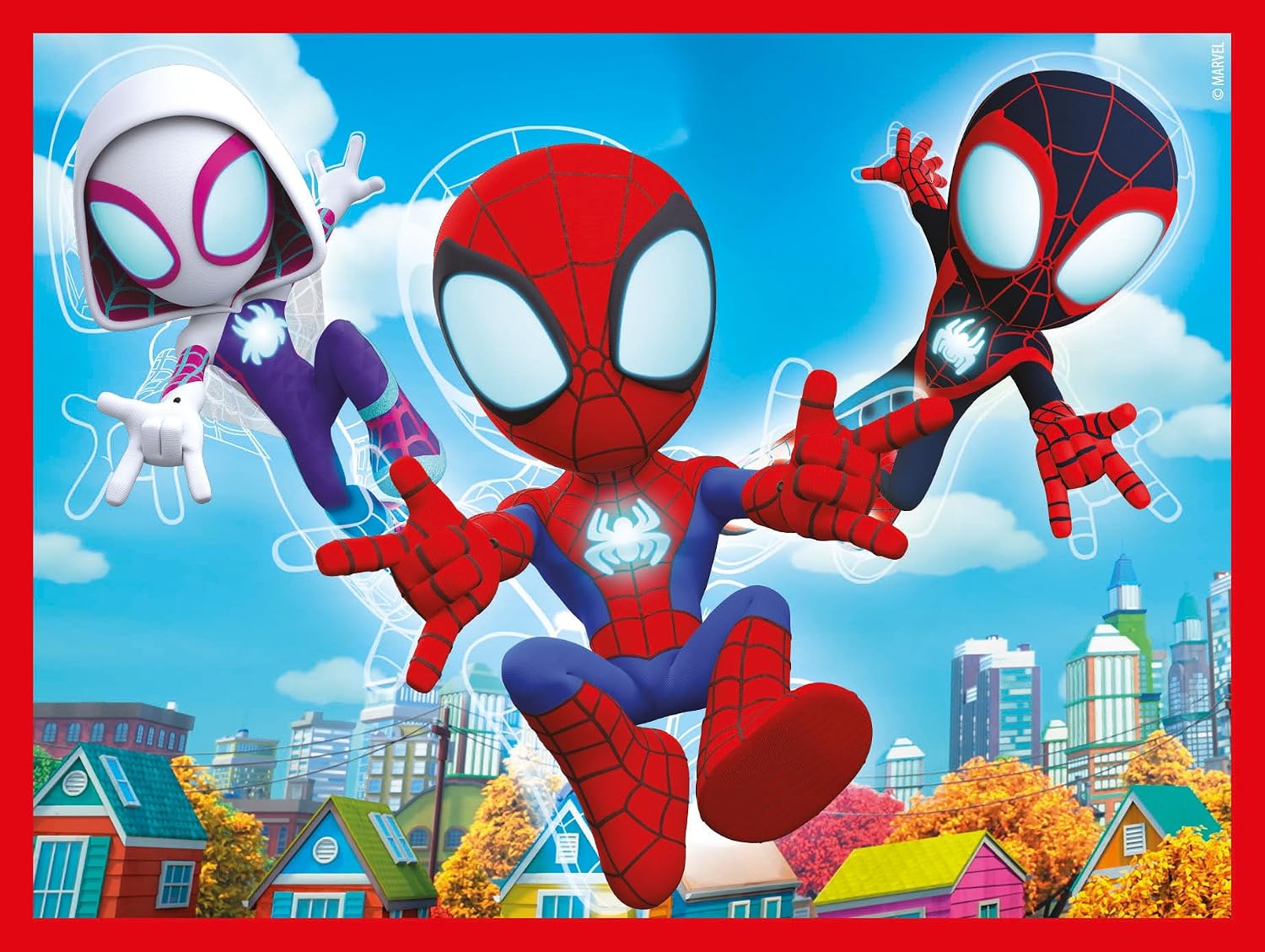 Detalle de Clementoni Marvel Spidey and His Amazing Friends 12 Würfel Puzzle 41198 – Geschicklichkeitsspiel ab 3 Jahren