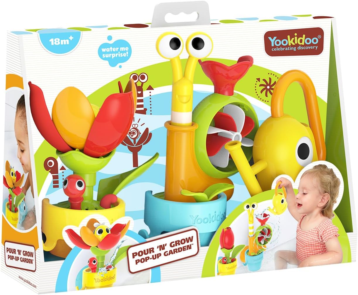 Thumbnail 5 de Yookidoo Pour 'N' Grow Pop Up Garden Adventure Set Bundle (Ages 1-3) – Snail, Flower & Watering Can for Bath Time
