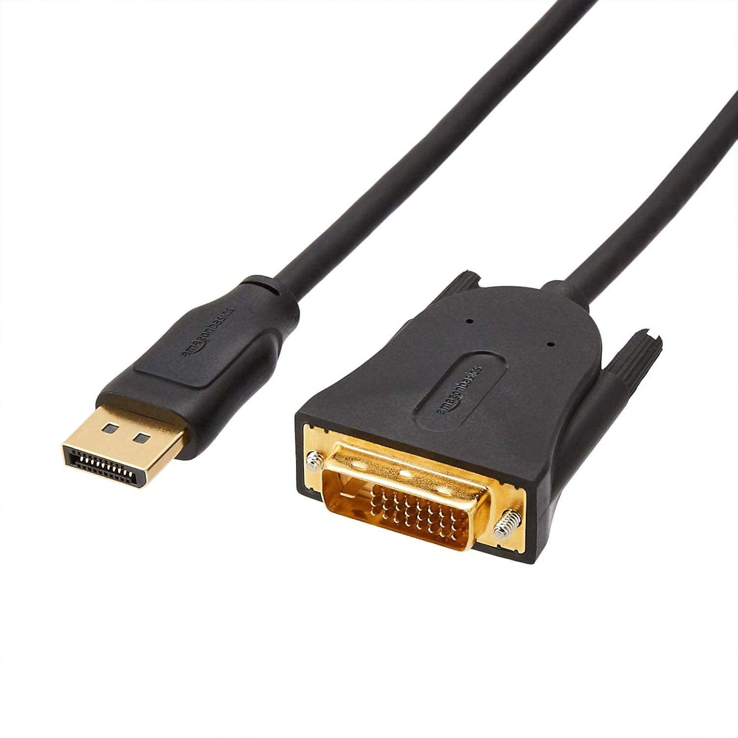 Detalle de Amazon Basics Câble DisplayPort vers DVI, 1,82 m – Lot de 10, Noir
