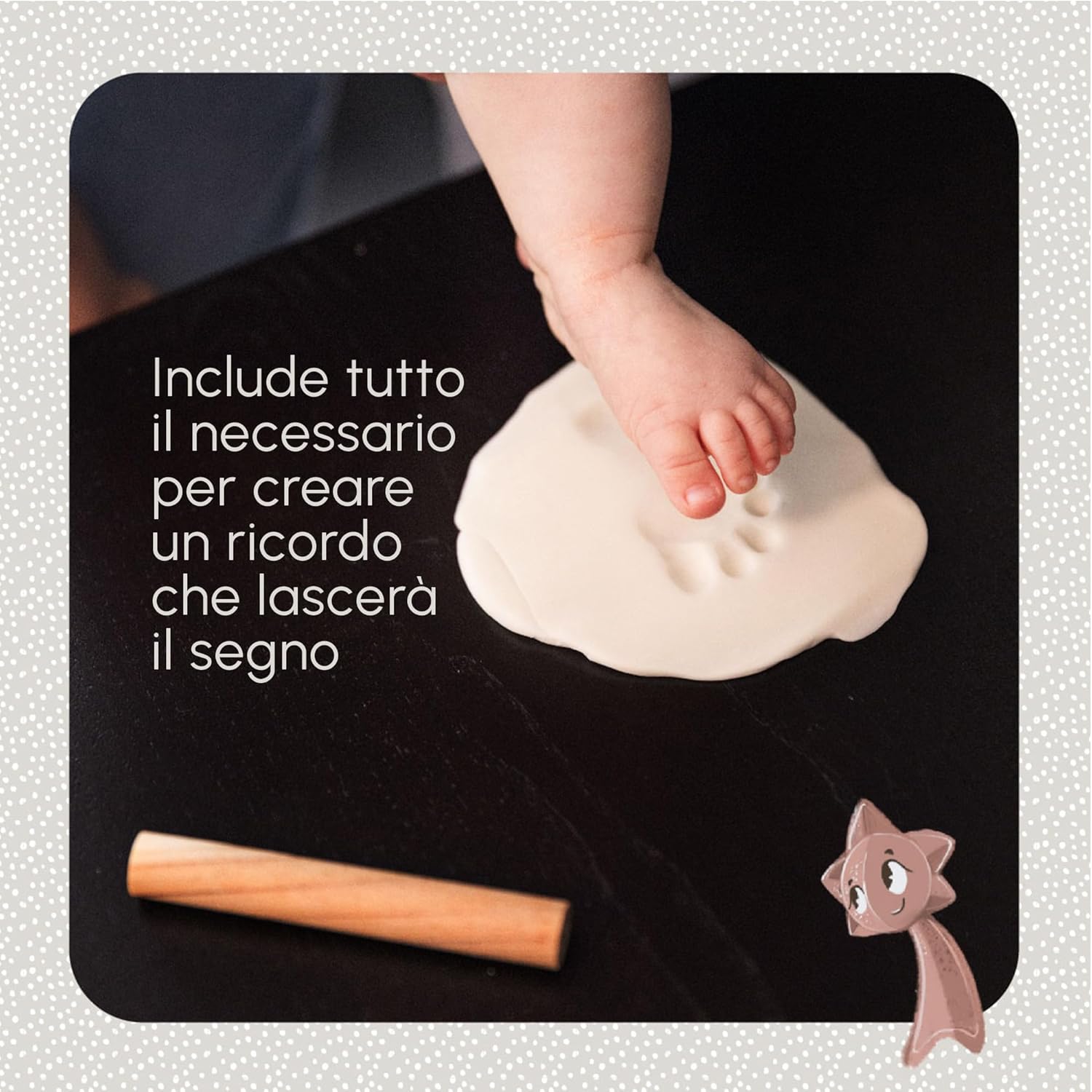Detalle de Tiny Love Doppia Cornice Impronte Neonato: ricorda mani e piedini con stile
