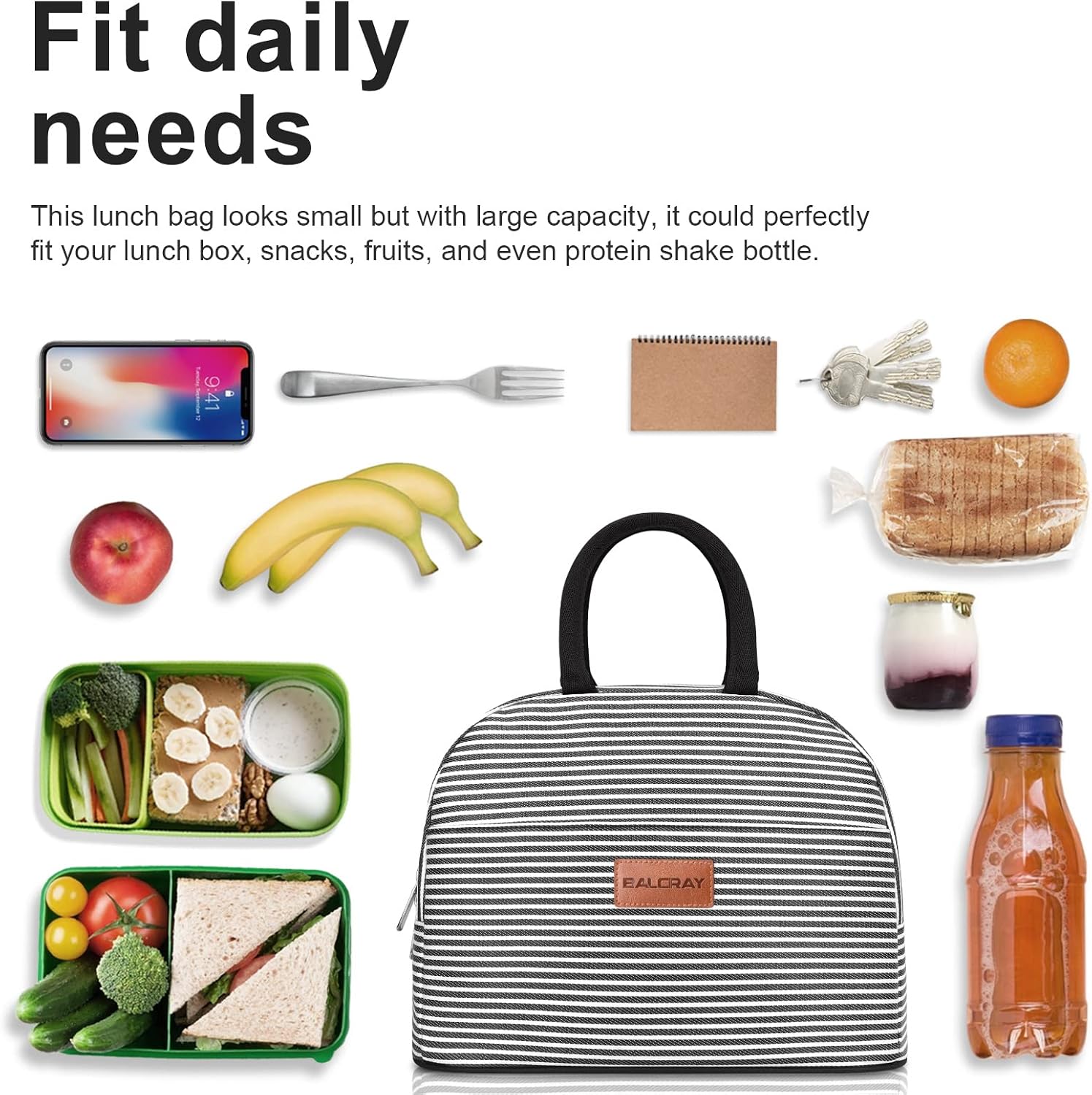 Thumbnail 4 de BALORAY Insulated Lunch Bag for Work, Travel, and Picnic