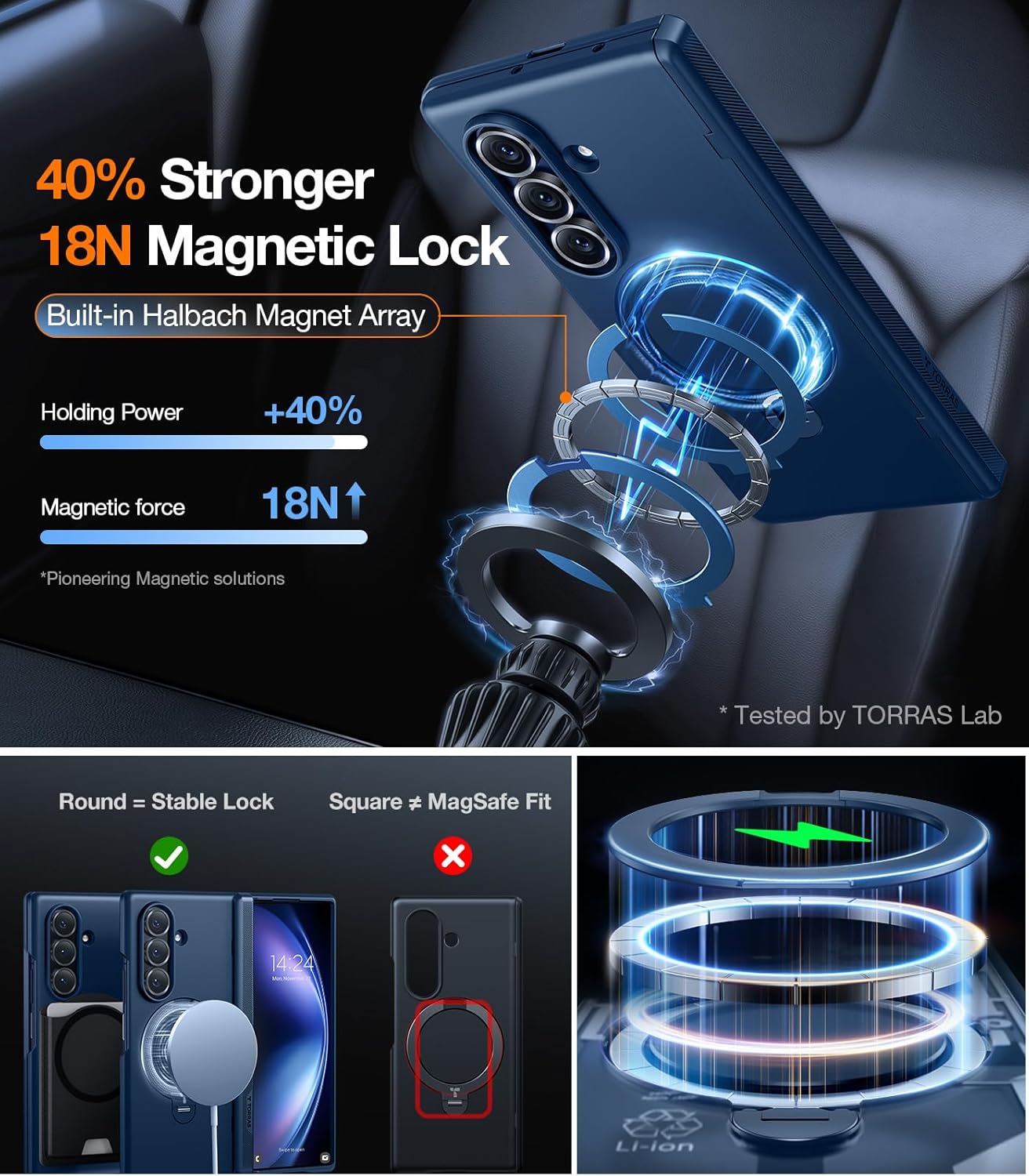 Thumbnail 3 de TORRAS 360 Spin Magnetic Stand for Galaxy Z Fold 7