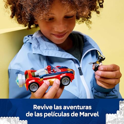 Detalle 2 de LEGO Marvel 76336 Coche de Spider-Man vs Lobezno Venomizado: set de batalla con 2 minifiguras