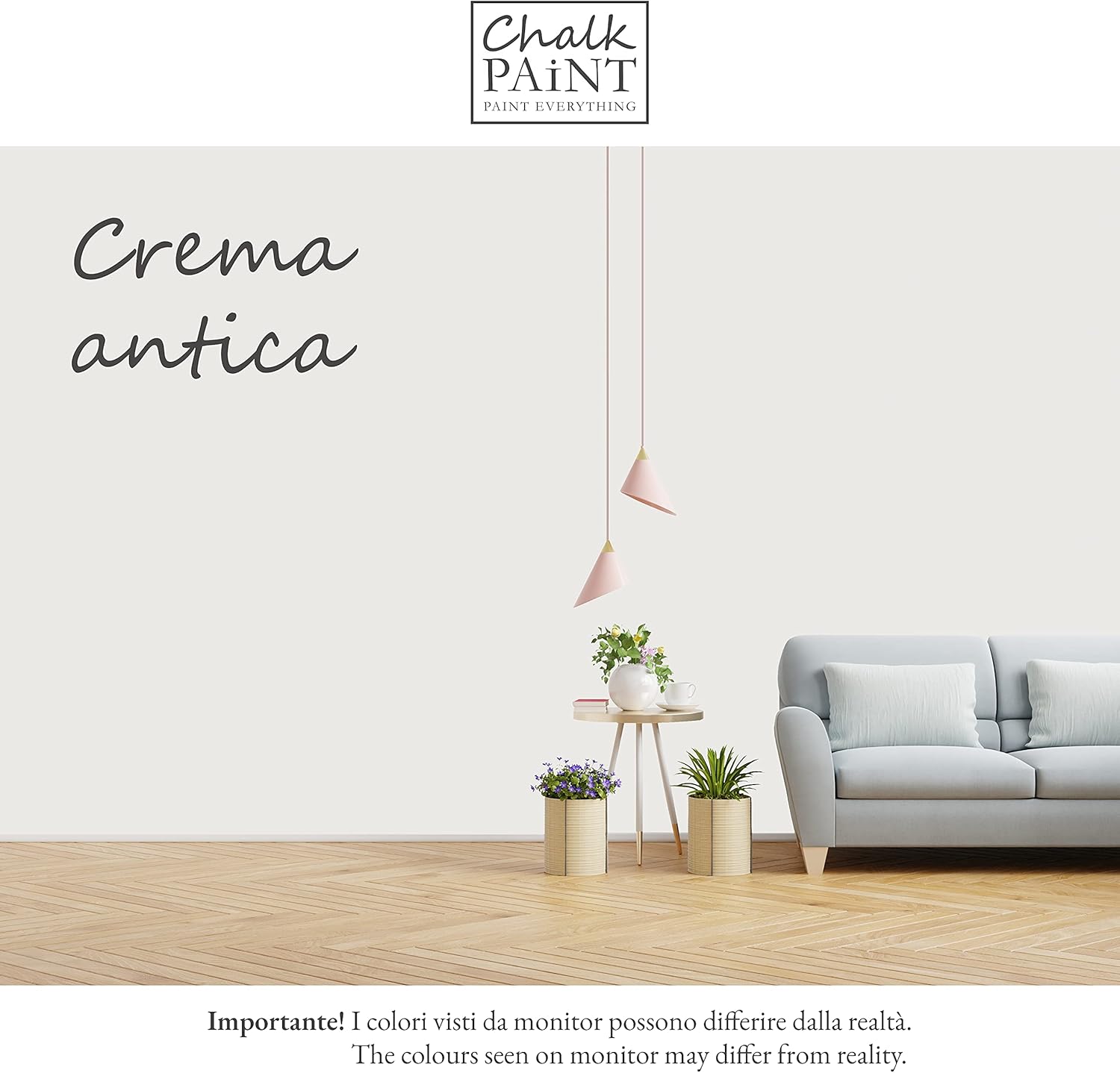 Detalle de Chalk Paint Everything® Crema Antica – Antik-Creme (750 ml) auf Wasserbasis für Shabby-Chic-Möbel und Recycling-Projekte