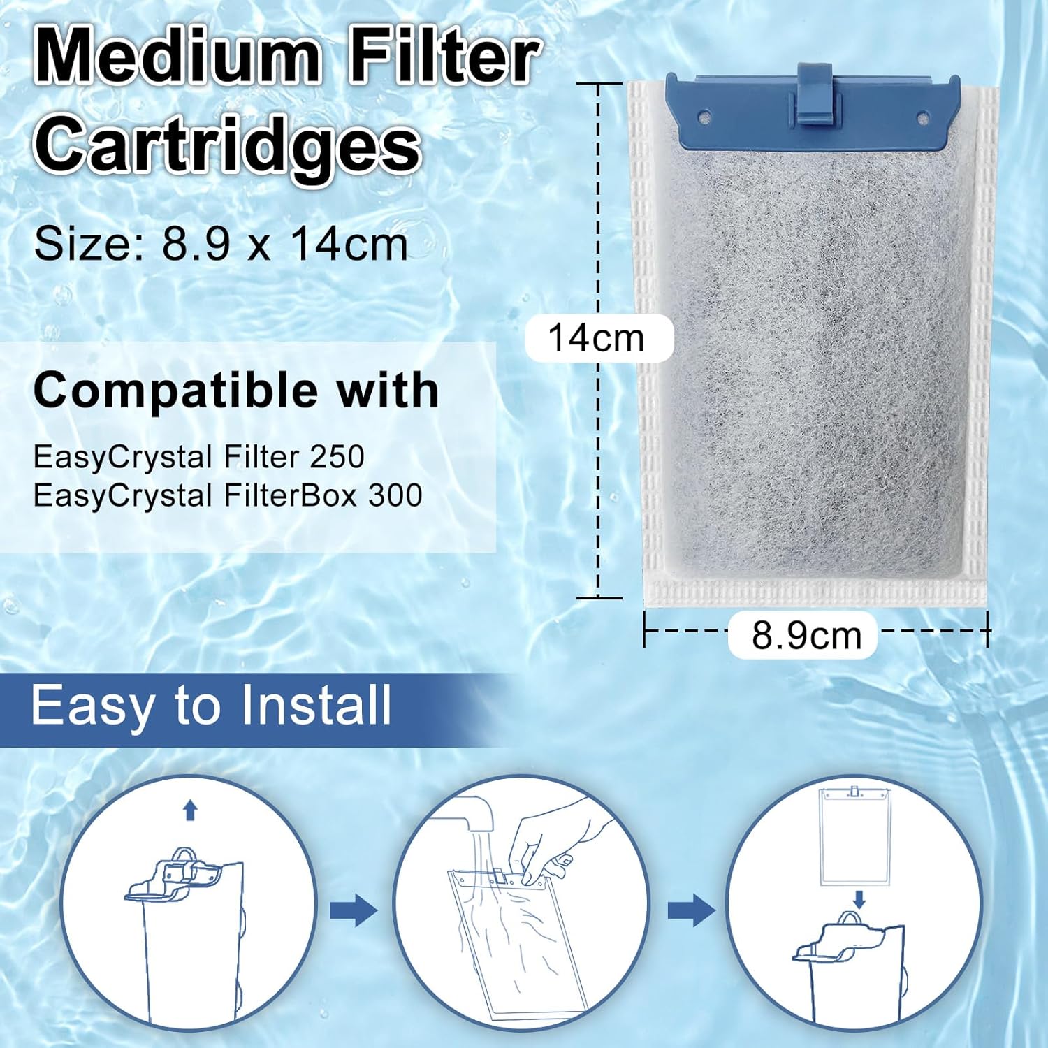 Detalle de Driamor 6 Pack Filter Cartridges for Tetra EasyCrystal – Medium Replacement with Ultra-Activated Carbon and Zeolite