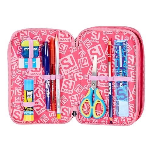 Detalle de SJ Gang Astuccio 3 zip Unicorno per scuola