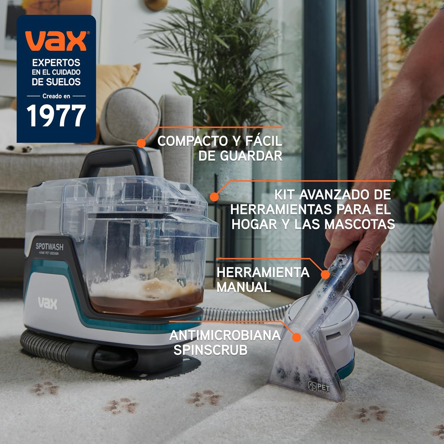 Detalle 2 de Vax SpotWash Duo Pet 🧼 Limpieza rápida de manchas y alfombras