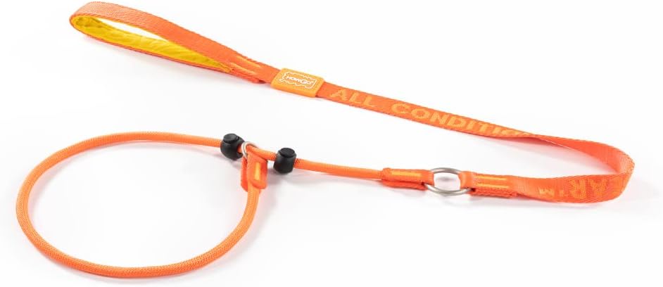 Detalle de Howgo dog slip lead training leash (padded handle) – orange, 3.6FT