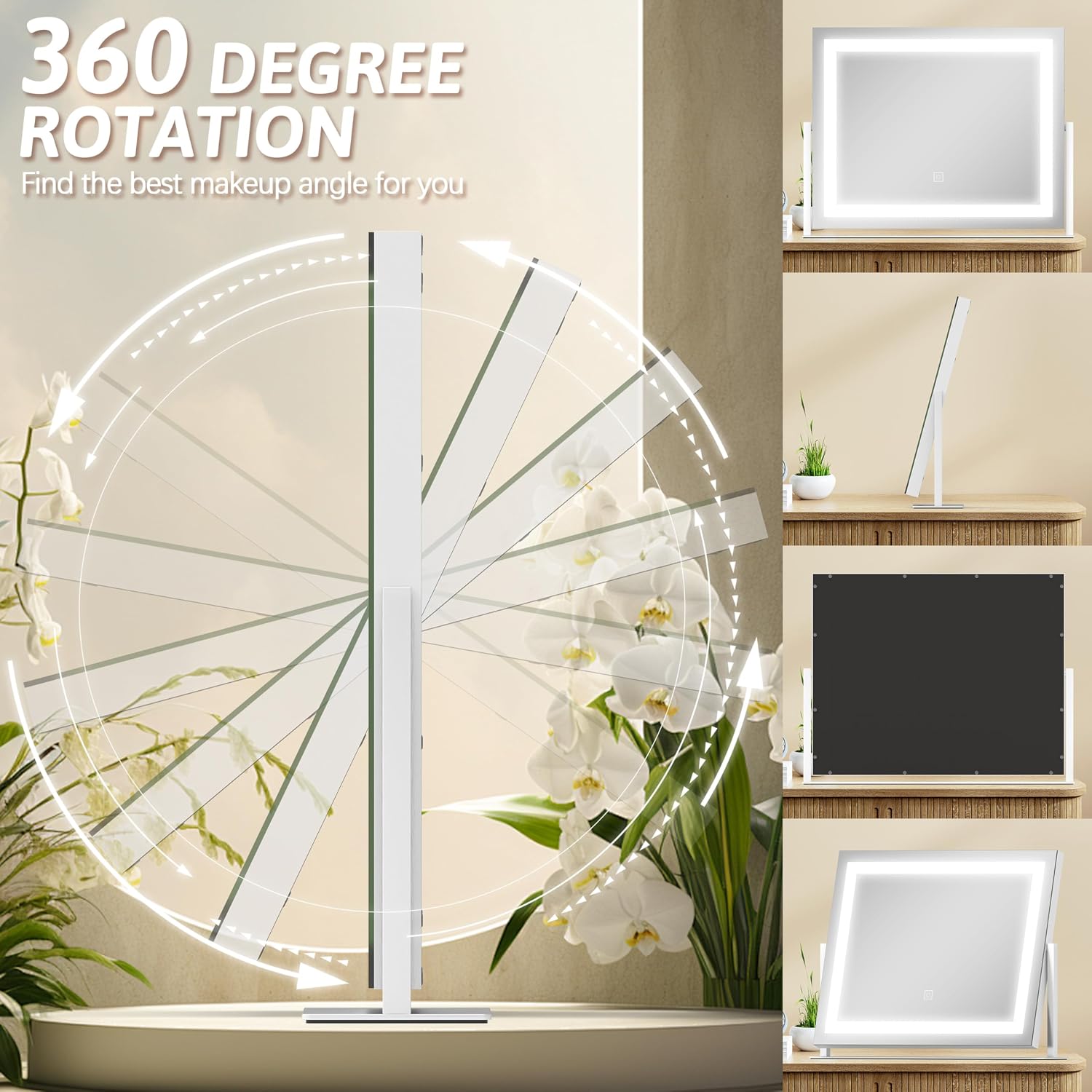 Thumbnail 6 de ROLOVE Vanity Mirror 22x18 with Lights