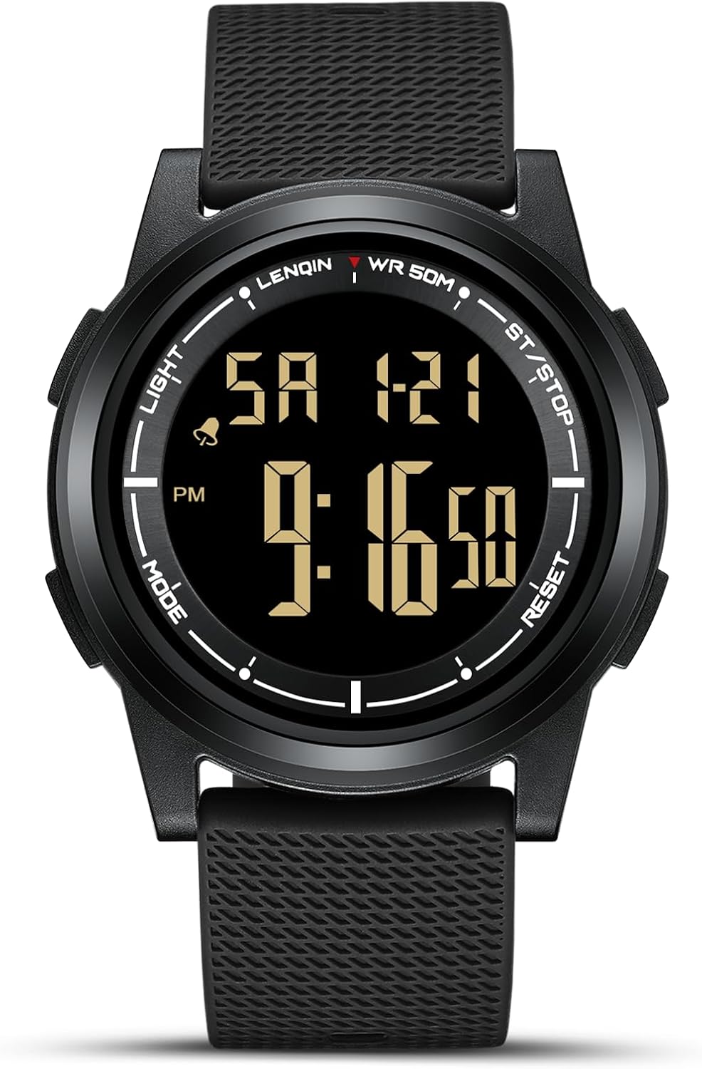 Detalle de HANPOSH Herren Digitaluhr 9 mm mit Wecker