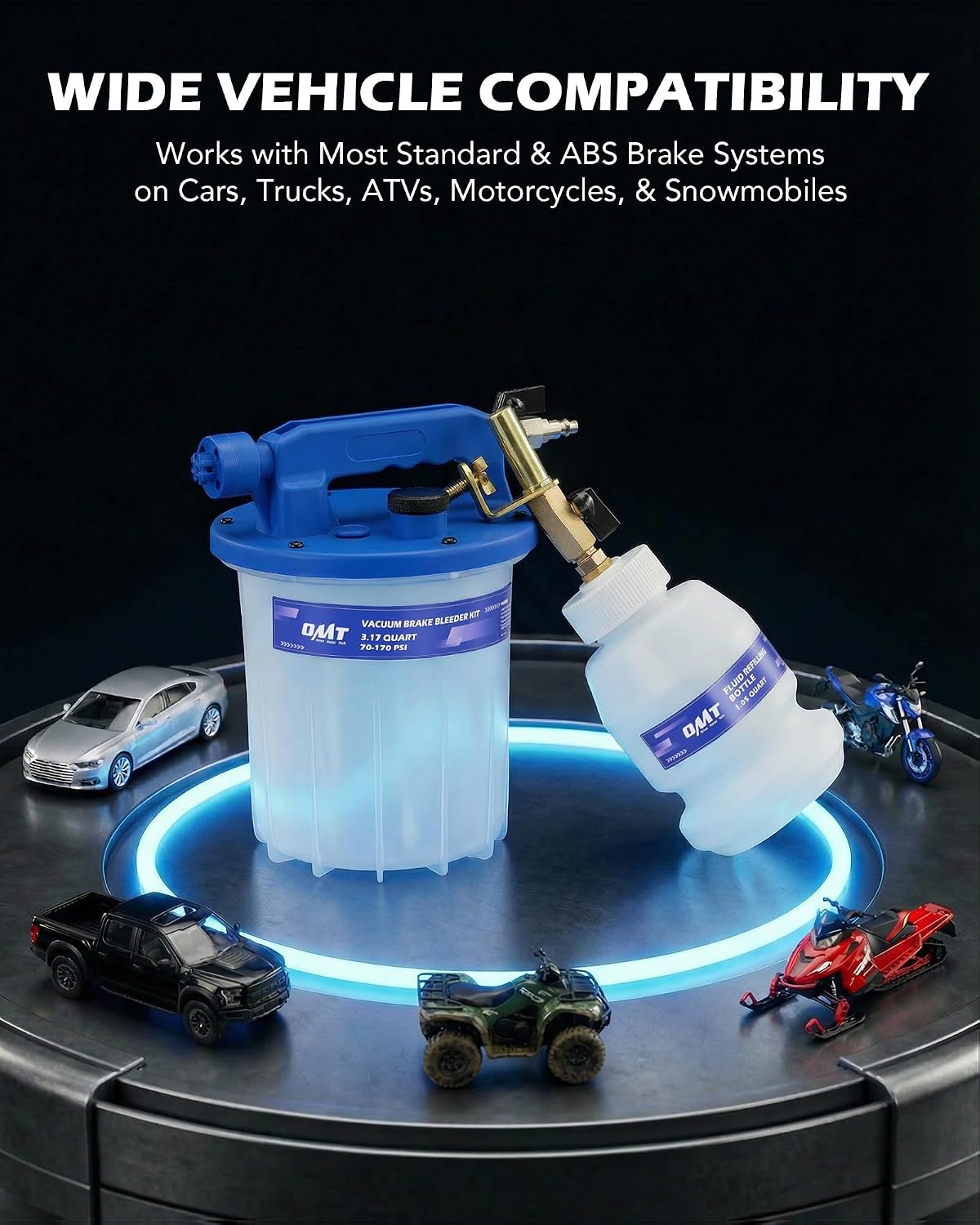 Thumbnail 4 de Orion Motor Tech 3L Vacuum Brake Bleeder Kit with Refill Bottle and 18 Adapters