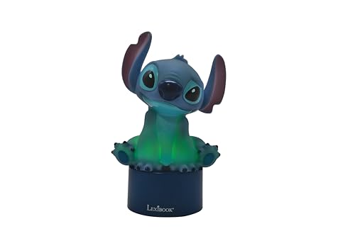 Detalle de LEXIBOOK Disney Stitch: Luz nocturna con altavoz, cambio de color y función de pilas (Azul) NS01D