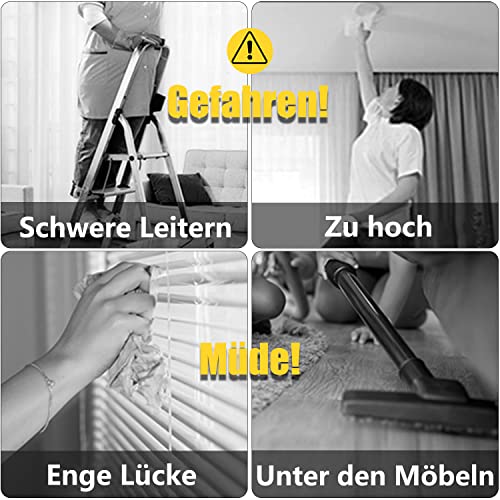Thumbnail 1 de Staubwedel Teleskop Waschbar von HELI MIAO – ausziehbare Mikrofaser Edelstahlbürste bis 245 cm