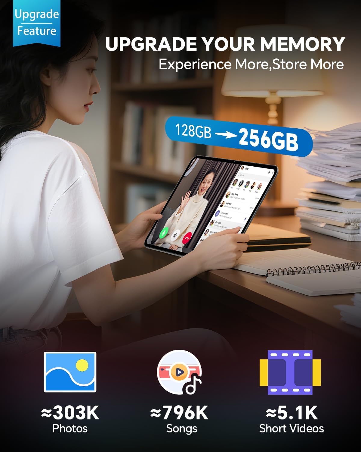 Detalle 2 de TECLAST T65 Android 16 Tablet, 13.4-Inch 120Hz Display, 256GB