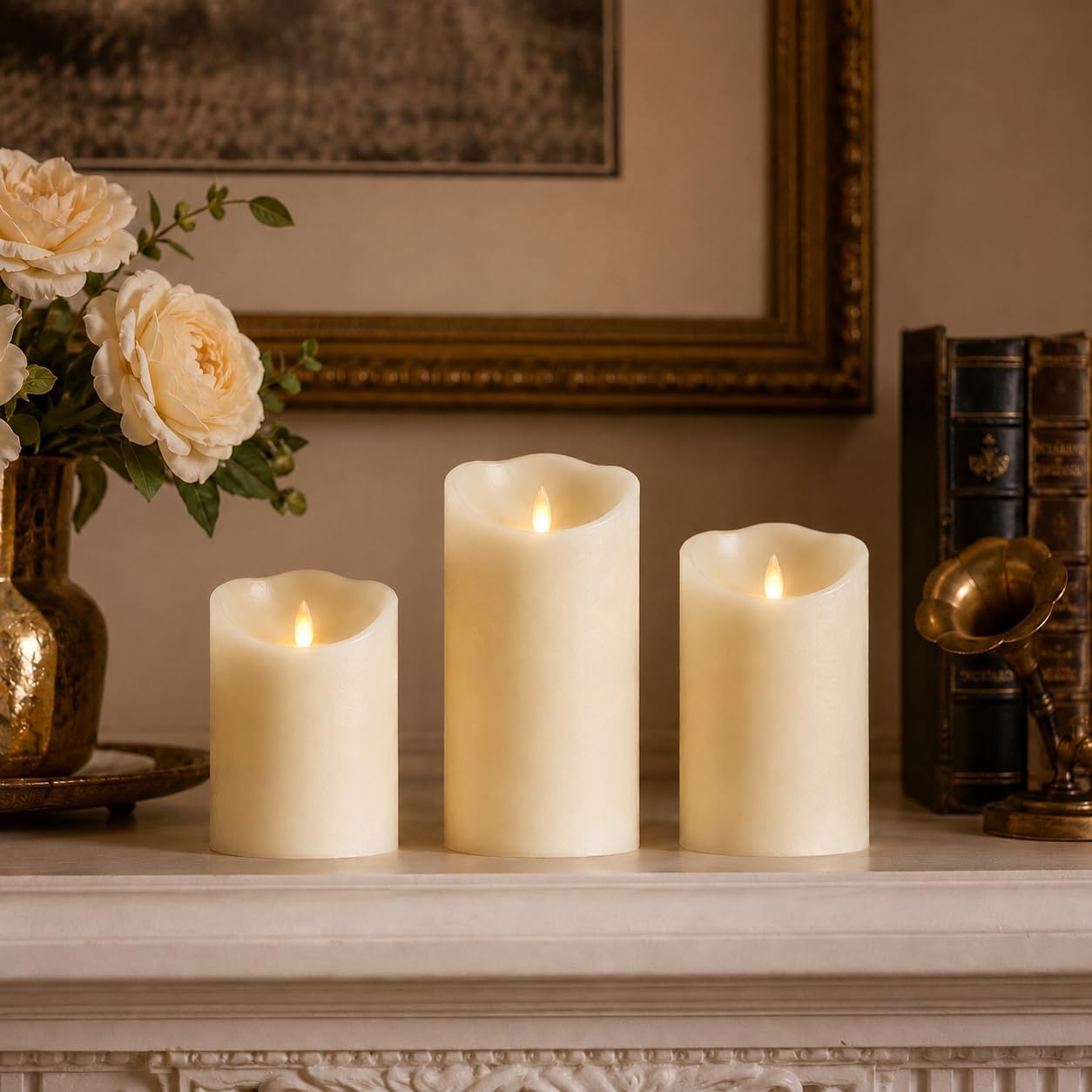 Detalle 2 de Da by DBY002 Flameless LED Candles, 3-Pack with Moving Flame and Remote