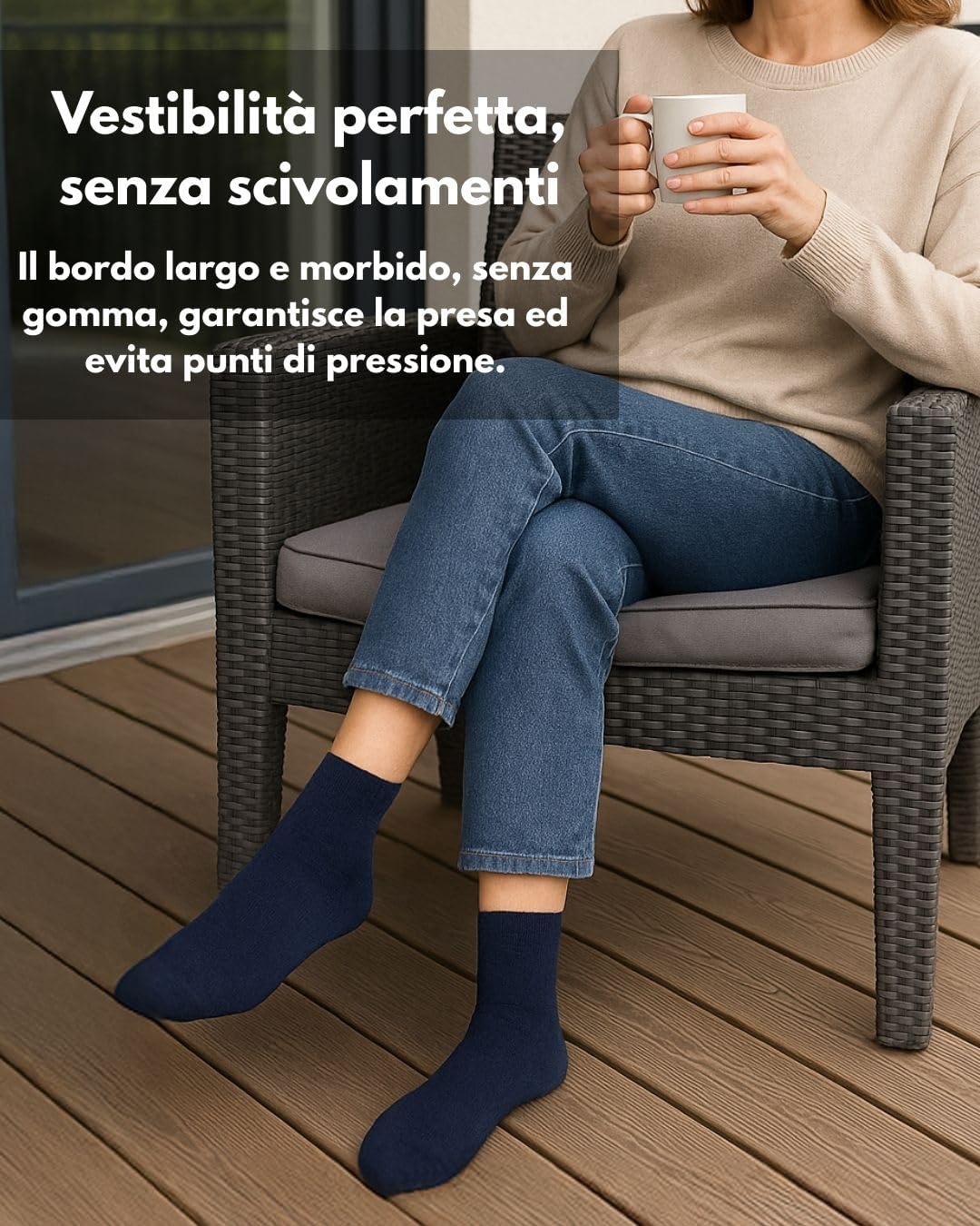 Thumbnail 5 de sockenkauf24 Calze Diabetici senza Elastico 97% Cotone – 6 Paia, Uomo & Donna