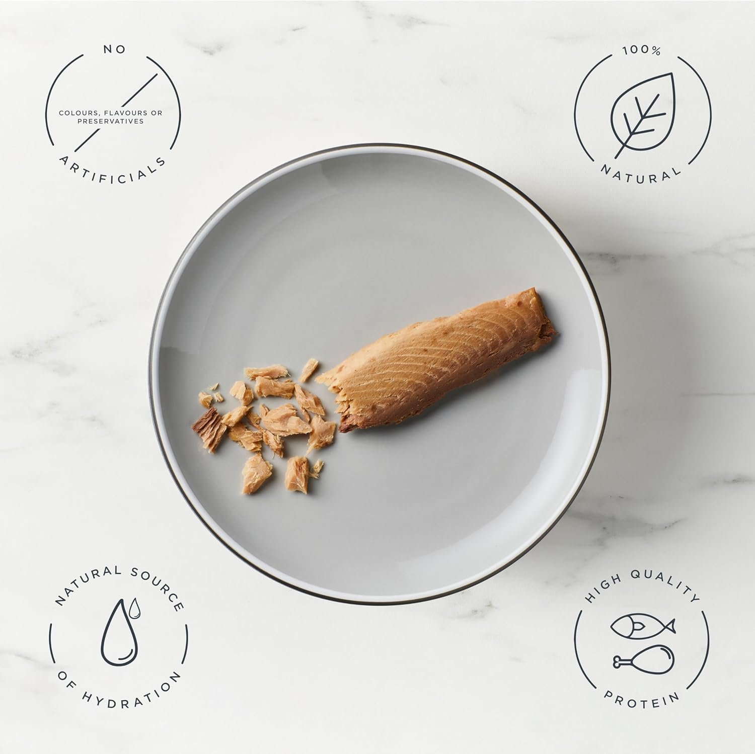 Detalle de Encore - Cibo umido per gatti 100% naturale con tonno intero, confezione da 12 sacchetti da 30 g