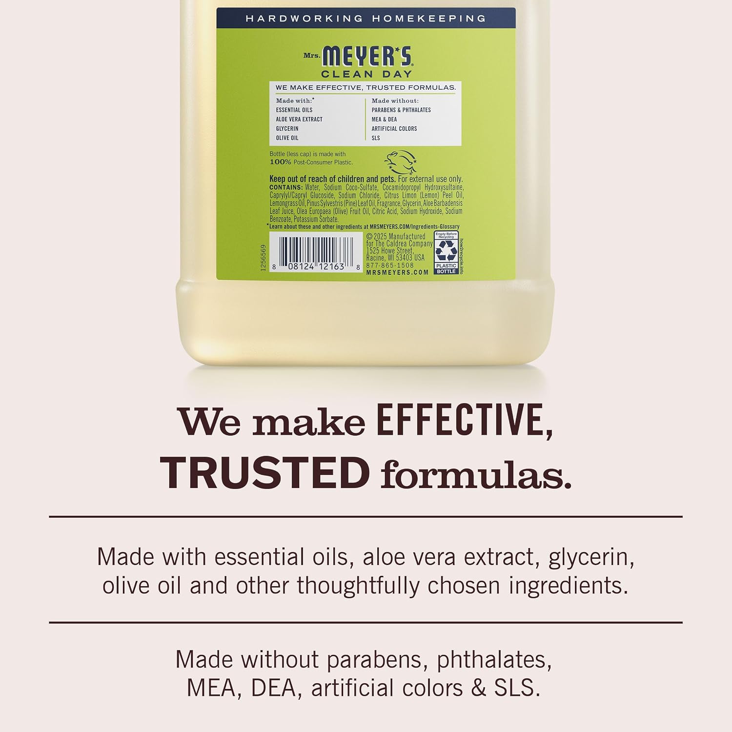 Detalle de Mrs. Meyer's Clean Day Hand Soap Refill, Lemon Verbena, 33 Fl Oz