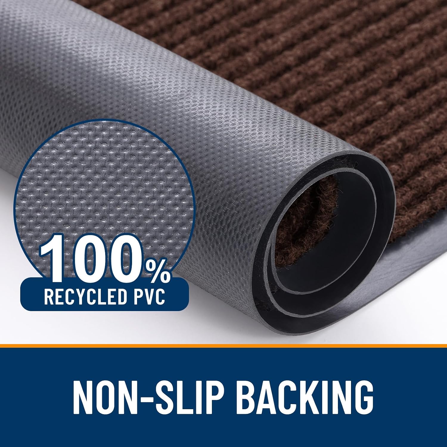 Detalle de OLANLY Front Door Mat, 71" x 23", Low-Profile Polyester Entryway Mat
