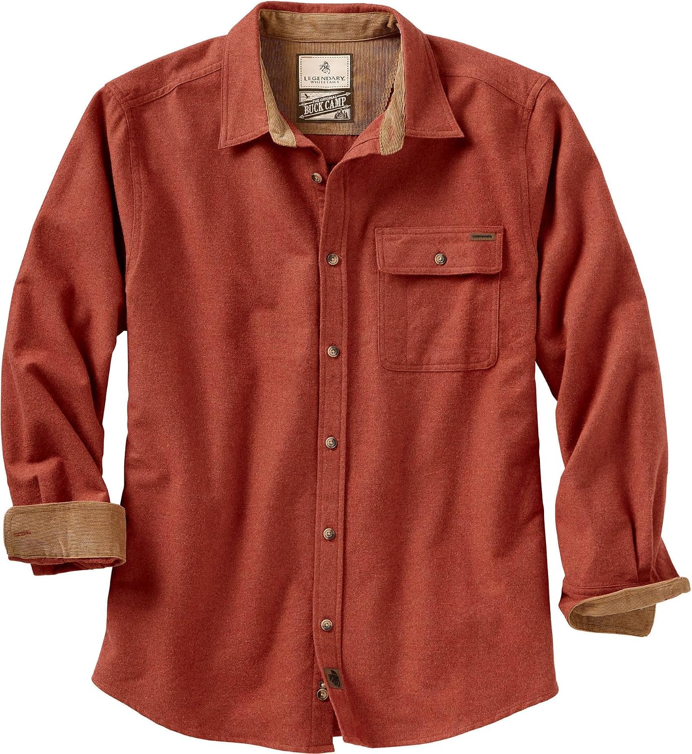 Detalle de Legendary Whitetails Buck Camp Flannel Shirt – męska koszula flanelowa