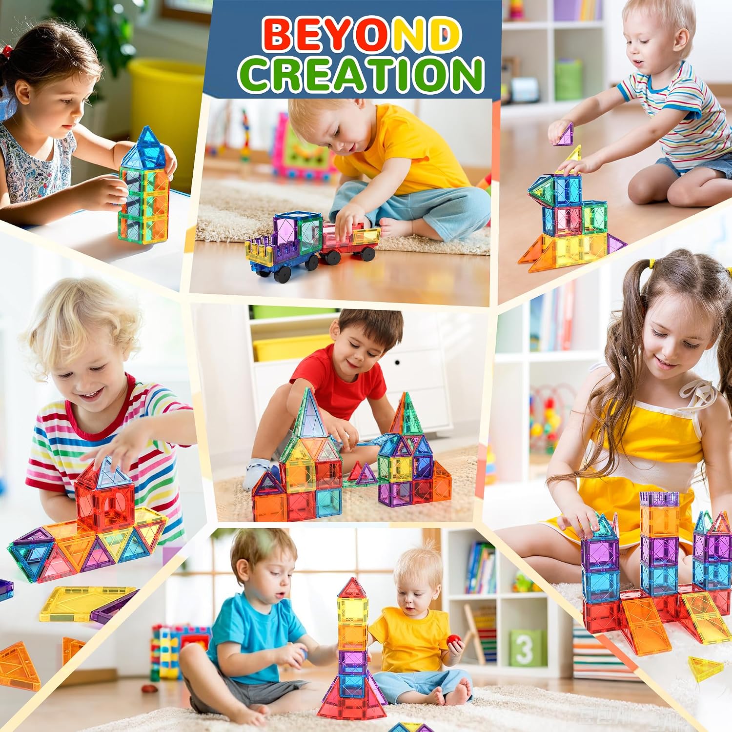 Thumbnail 2 de Magnetic Tiles 62-piece magnetic building set for kids 🧩