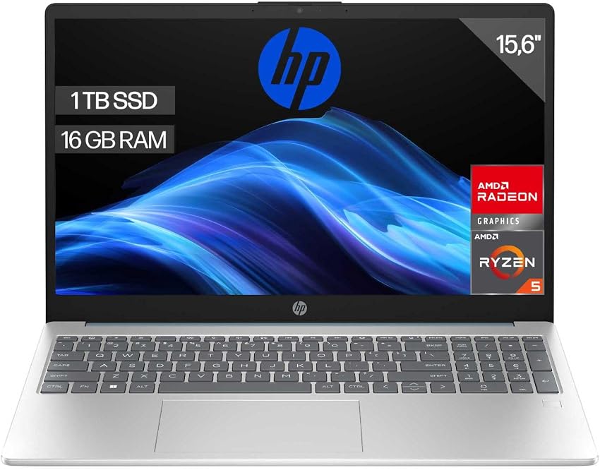Detalle de HP Ordenador portátil 15,6" Ryzen 5 16 GB 1TB