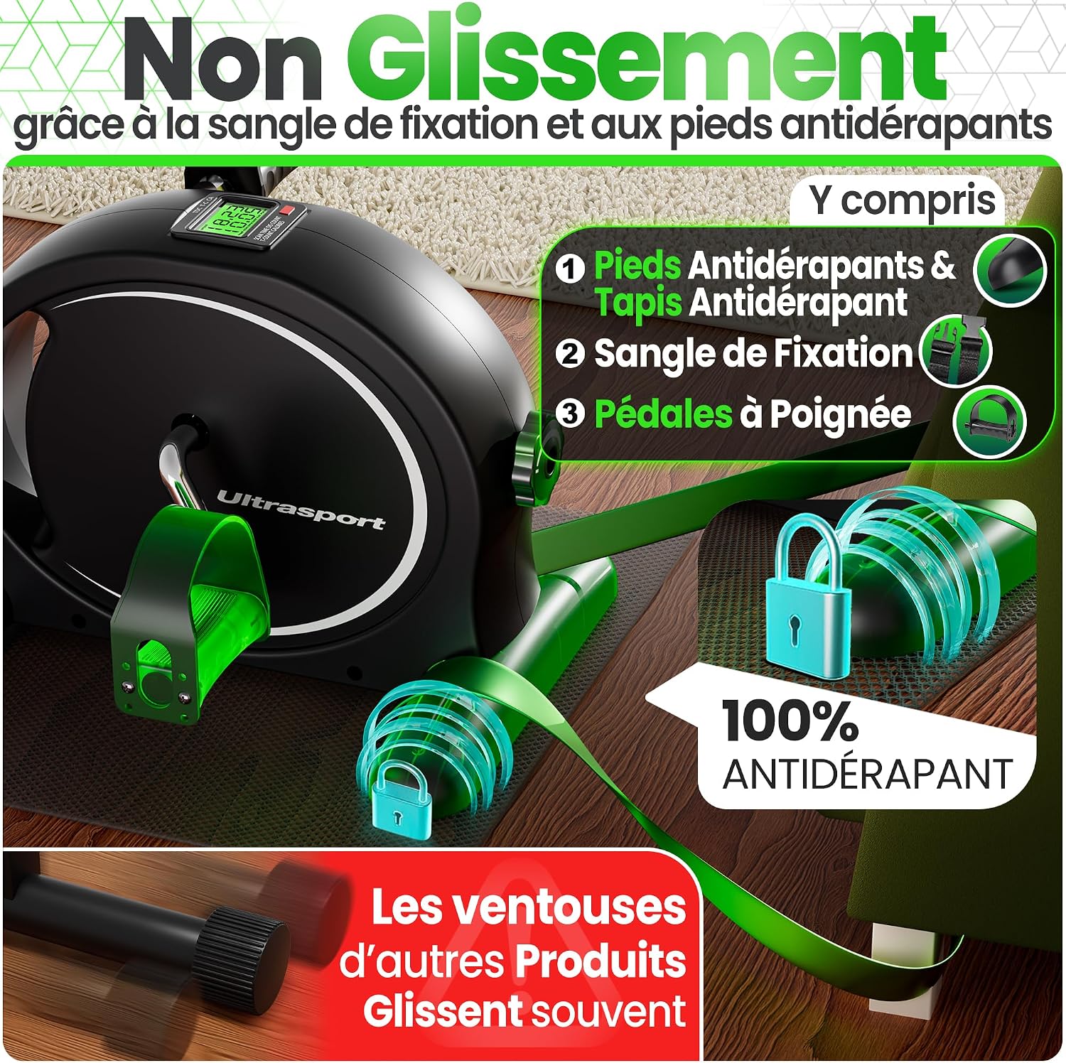 Detalle de Ultrasport pédalier LCD, résistance ajustable