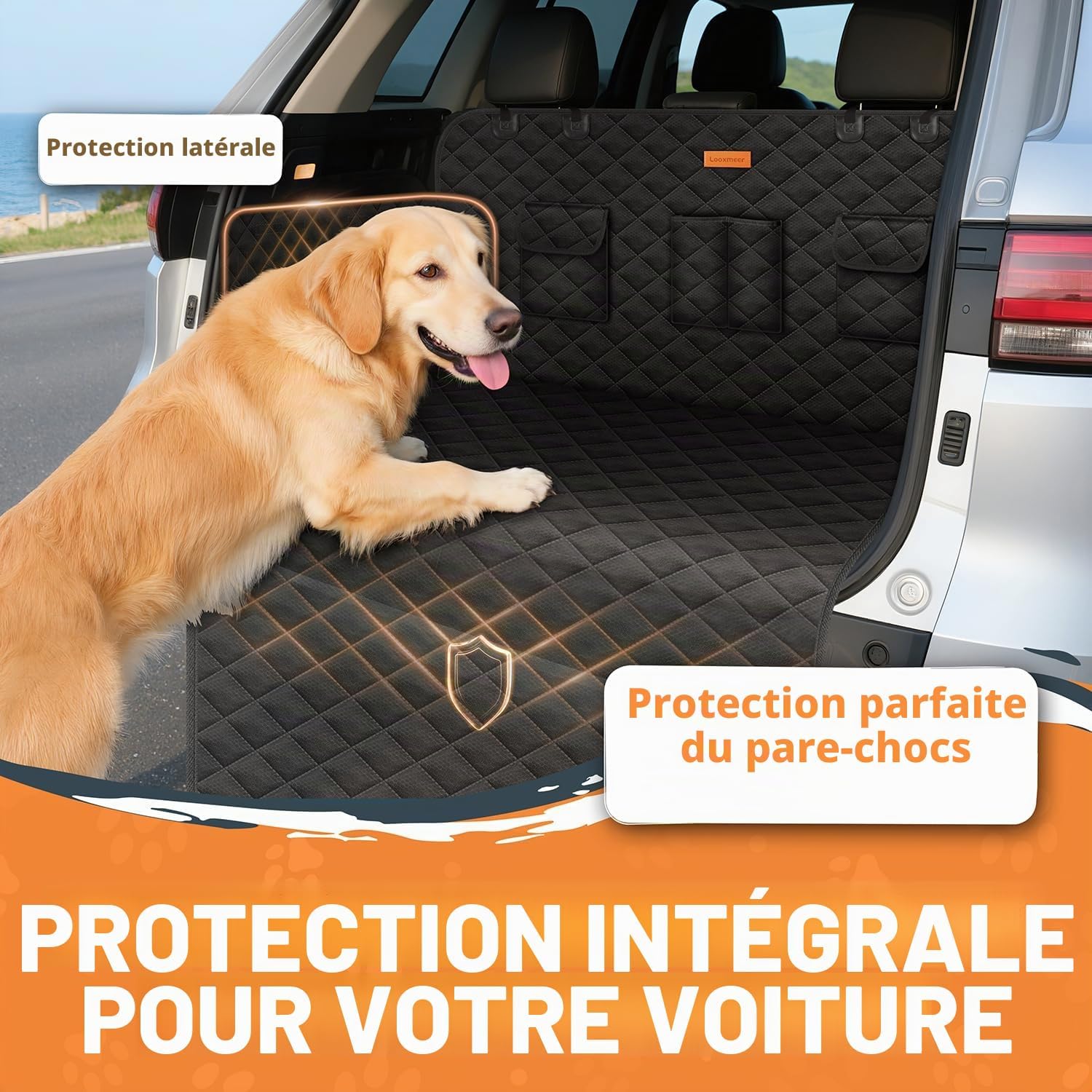 Thumbnail 4 de Looxmeer Protection Coffre Voiture Chien Universelle – Housse anti-dérapante 180x102 cm, 5 couches et protection latérale