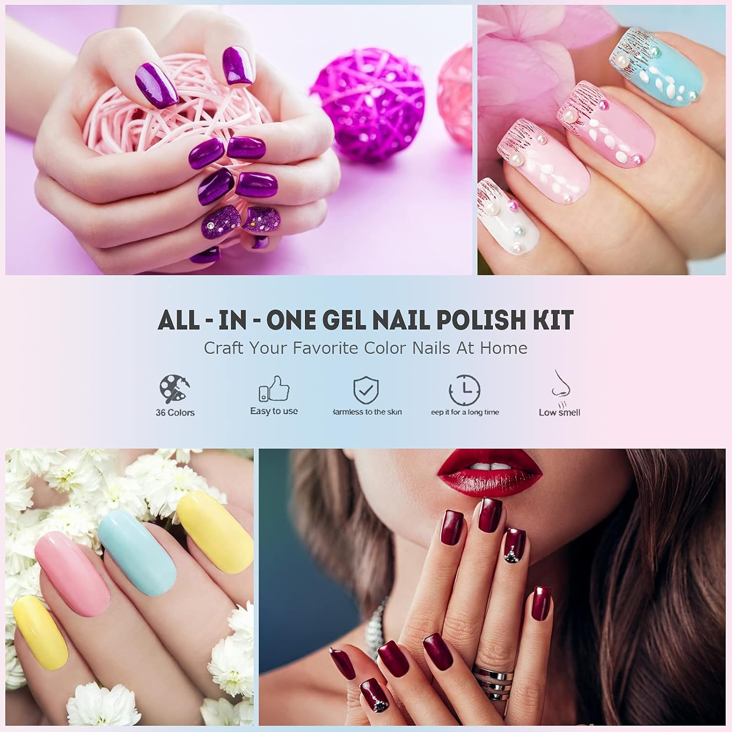 Thumbnail 6 de UV Nagellack Set – 36 Farben UV Farbgel Set mit Feile & Pinsel für Nail Art
