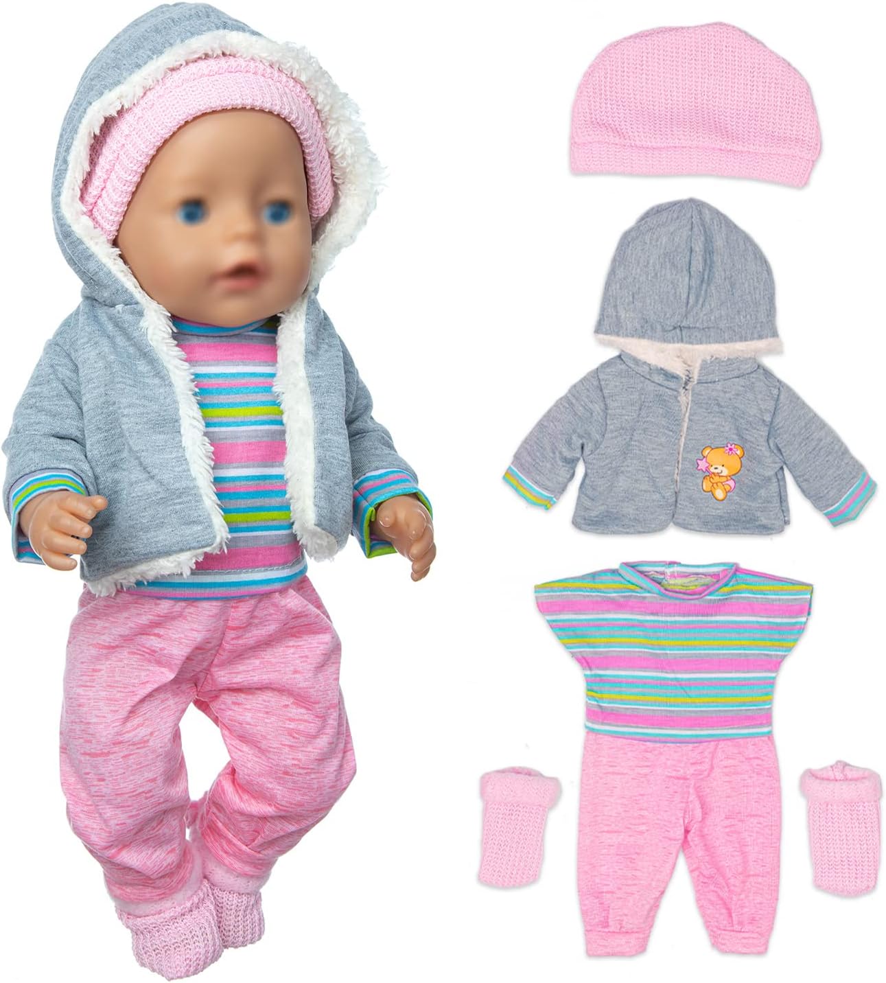 OTMOON Puppenkleidung Set für 36-43 cm