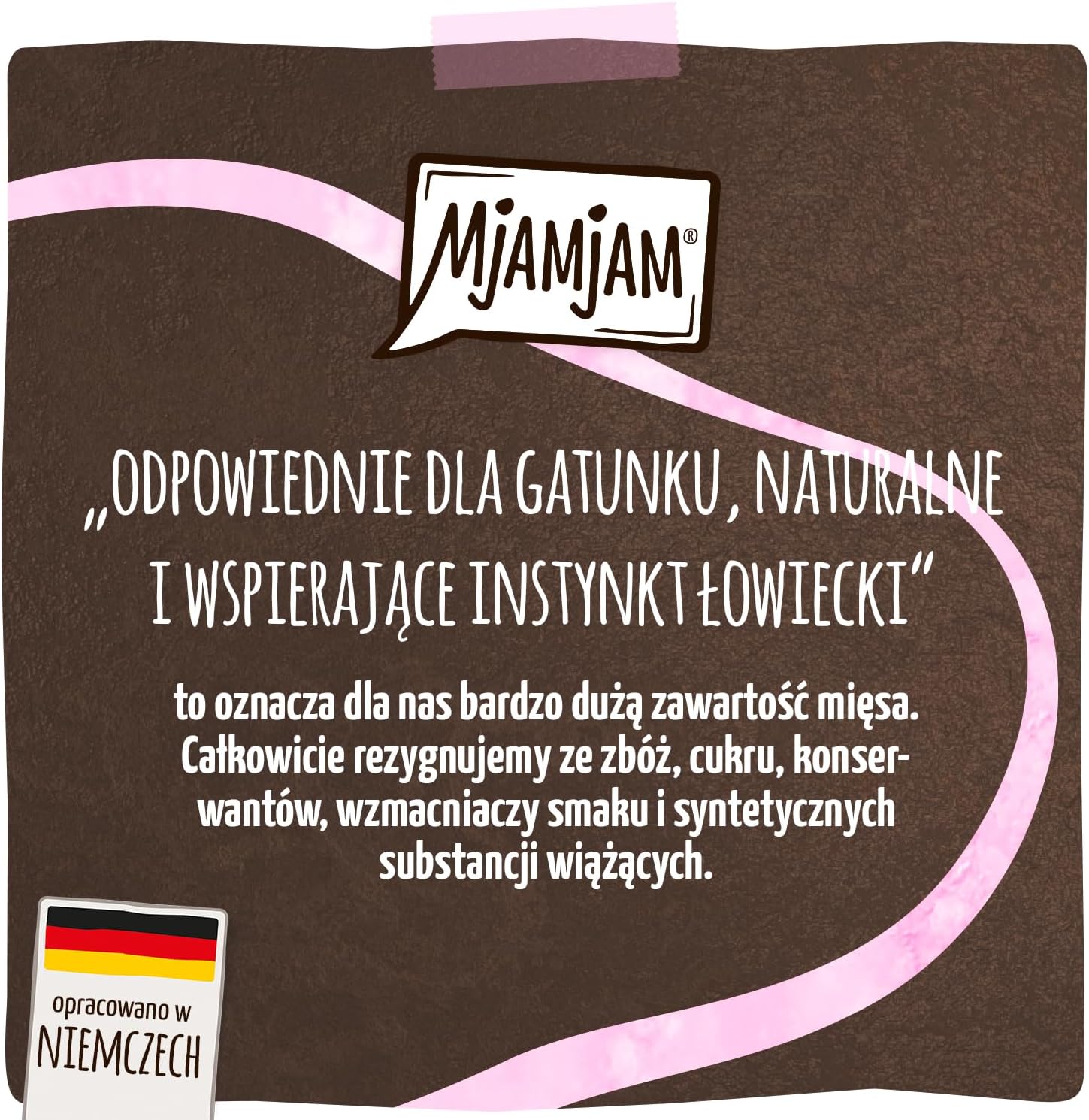 Detalle 2 de MjAMjAM Panna Gatto – mokra karma dla kotów, kurczak i łosoś, pasztet bez zbóż