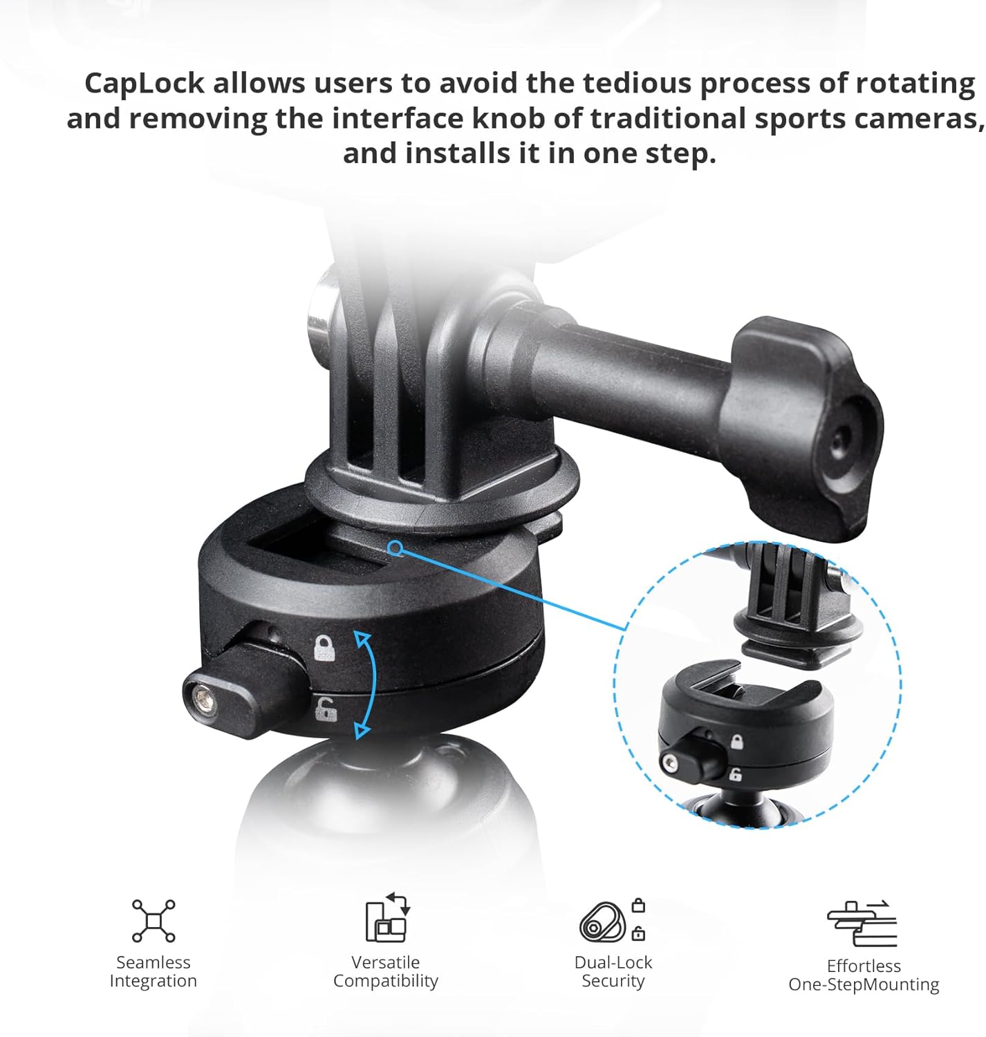 Detalle 2 de PGYTECH CapLock MantisPod Z treppiede vlogging