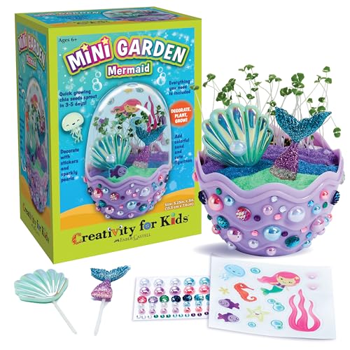 Detalle de Creativity for Kids Mini Garden: Mermaid Terrarium Kit