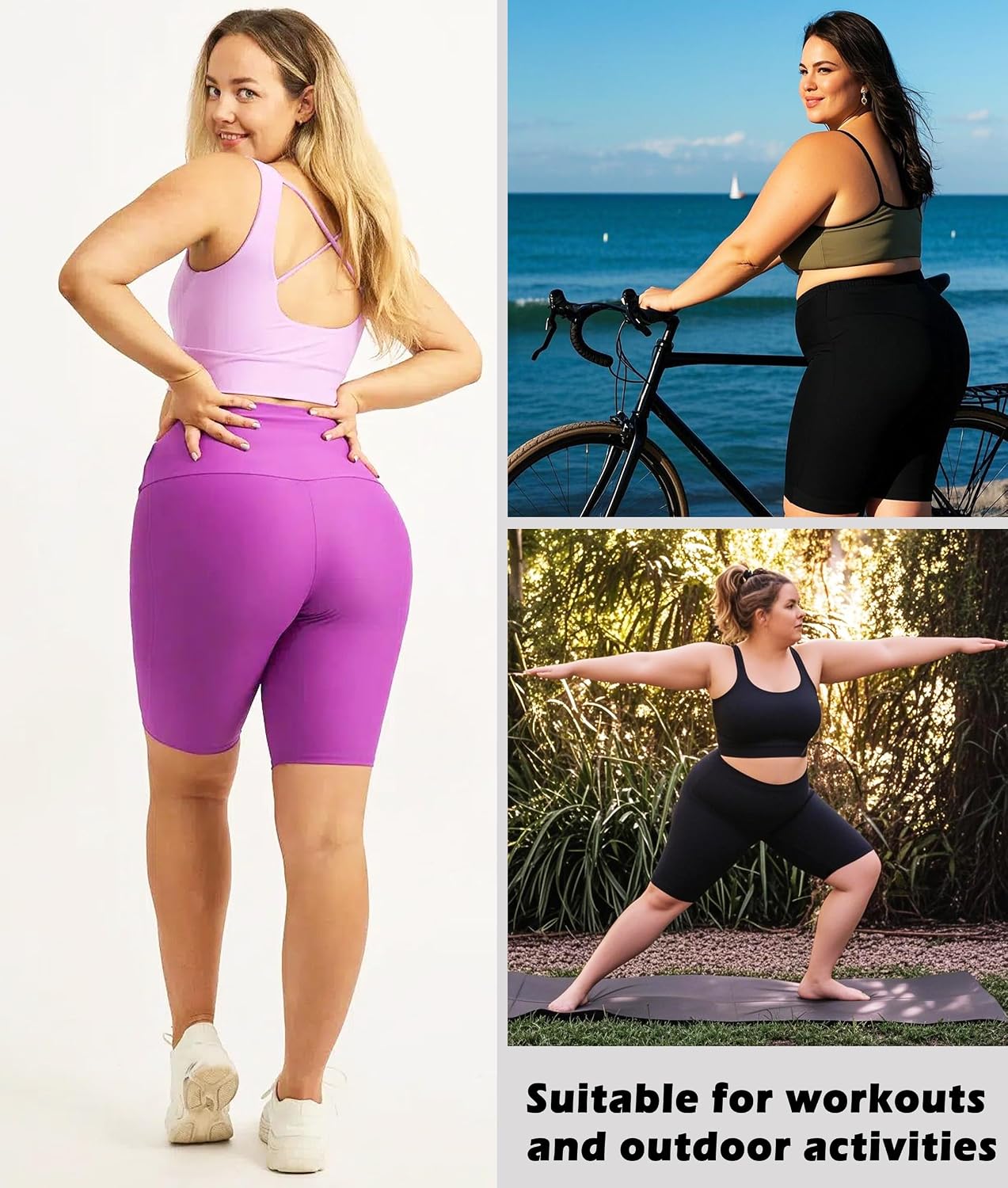 Detalle 2 de New Young 3 Pack Plus Size Biker Shorts