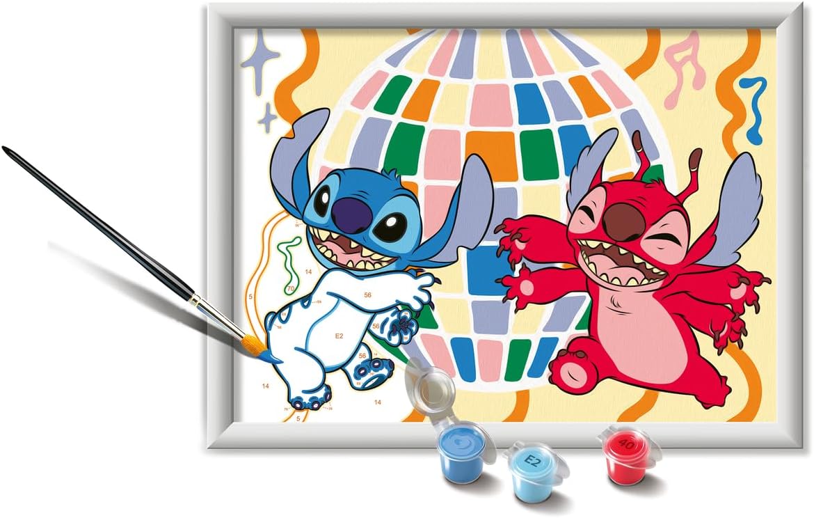 Detalle 2 de Ravensburger Creart Stitch & Leroy pittura per numeri 18x24 cm 🎨