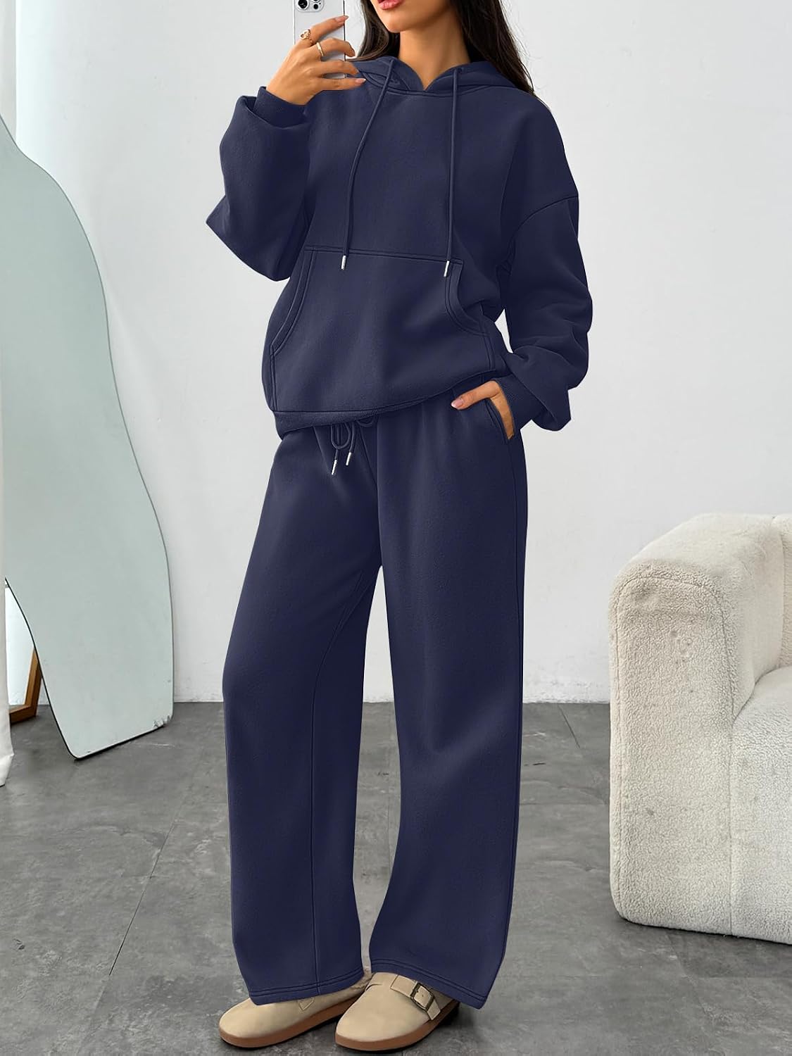 Detalle 2 de Trendy Queen Womens 2 Piece Oversized Sweatshirt Set