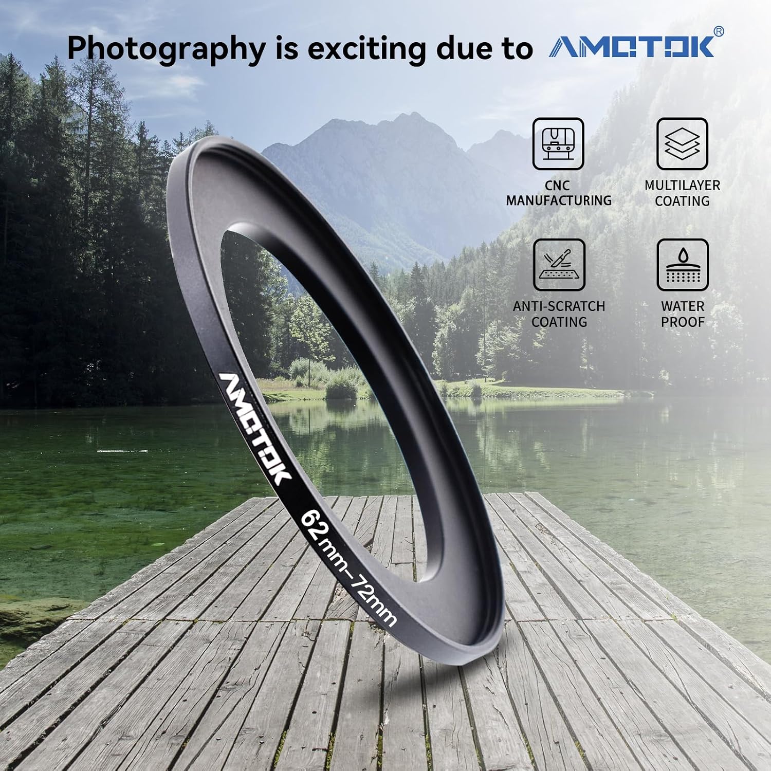 Detalle 2 de Lens adapter 62mm to 72mm step-up ring