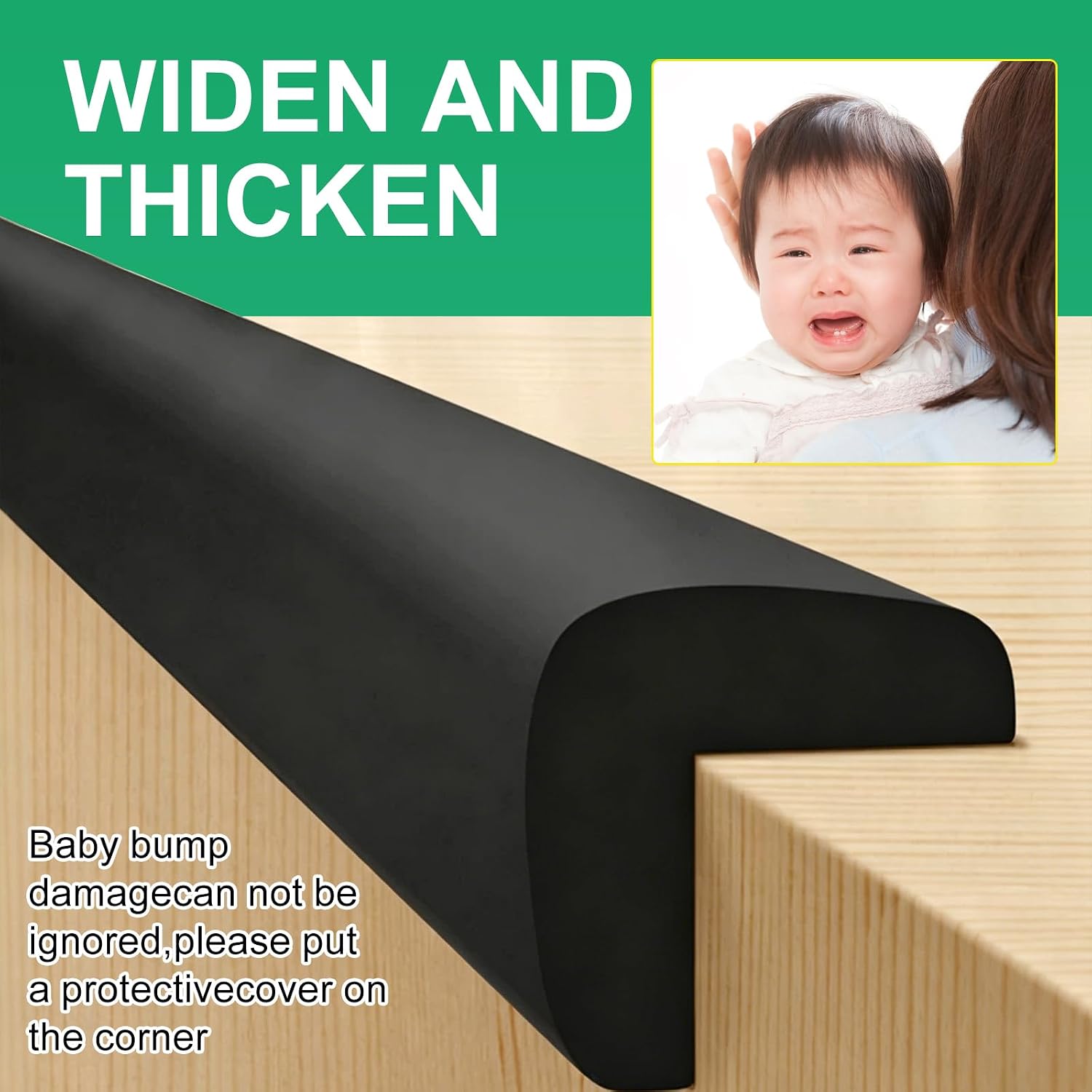 Detalle 2 de LEZQHB Baby Safety Edge Corner Guards Protector Set: 2M Edge Protector & 4 Corner Guards
