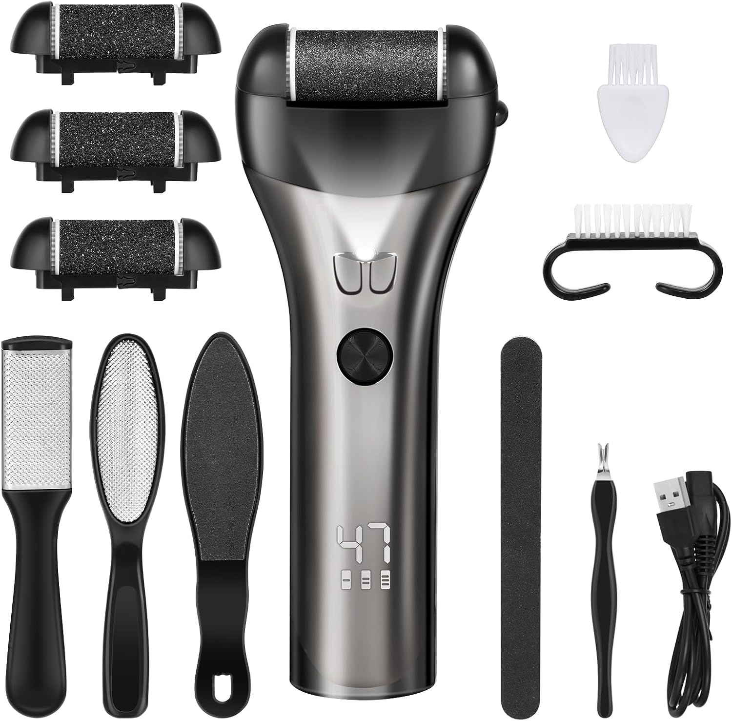 Detalle de Lychico Electric Foot File rechargeable callus remover 🦶