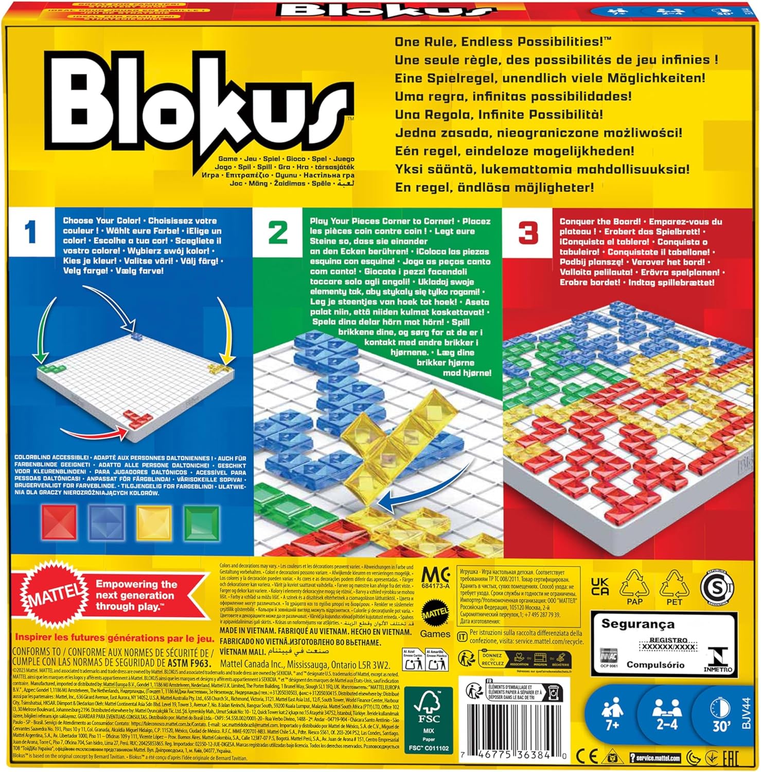 Thumbnail 5 de Mattel Games Blokus (BJV44) — jeu de société de stratégie familial à apprendre en moins d’une minute