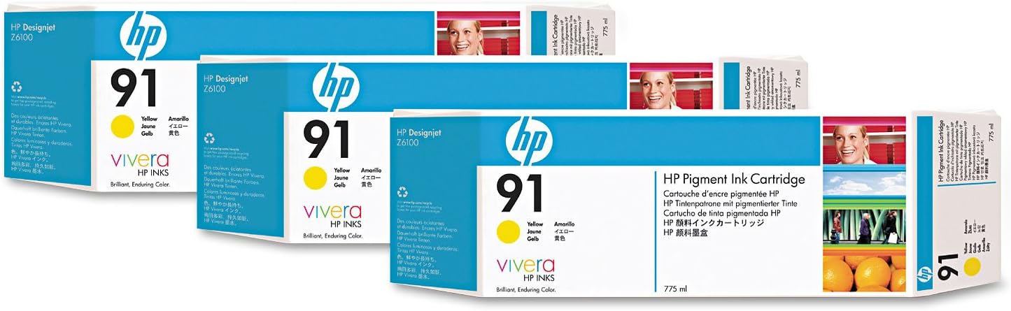 Thumbnail 5 de HP 91 Hellcyan Tintenpatrone (pigmentbasiert) mit 775 ml für HP Designjet Z6100