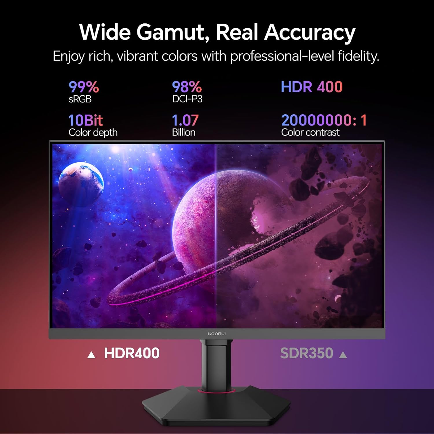 Thumbnail 6 de KOORUI G2721E 27" QHD 320Hz Gaming Monitor