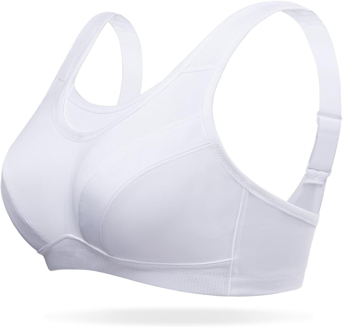 Detalle 2 de Deyllo Damen Sport-BH mit starkem Halt – bügelos, voll abdeckend und atmungsaktiv