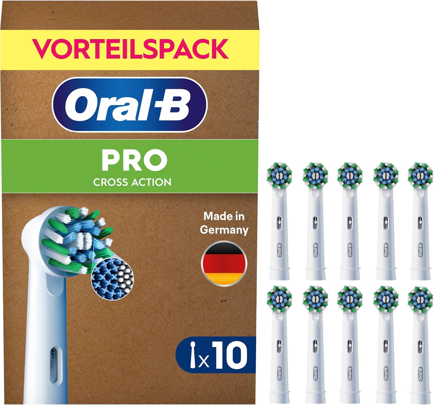 Detalle de Oral-B Pro CrossAction Aufsteckbürsten 10 Stück