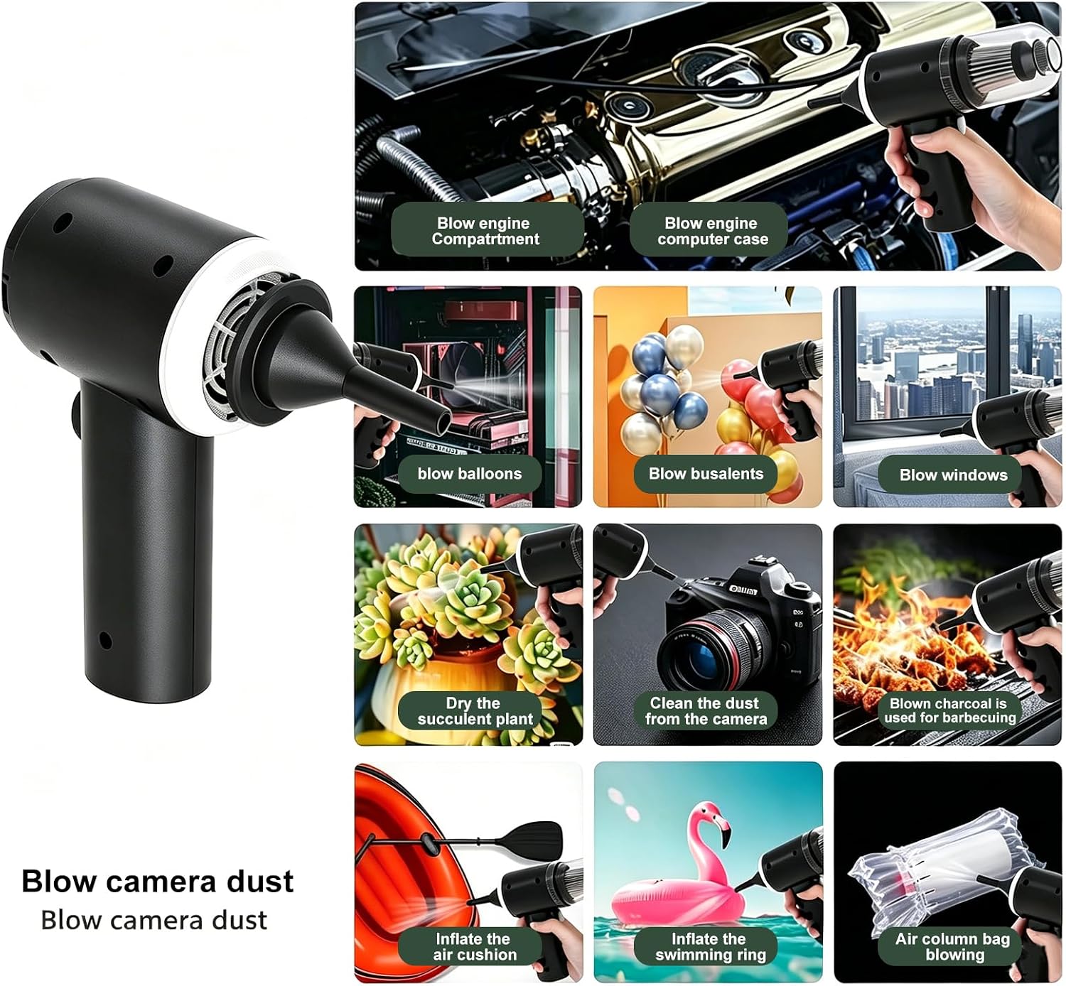 Detalle 2 de Handheld Vacuum Cleaner: 22000Pa 4-in-1 Portable Mini Vacuum for Office, Car and Home