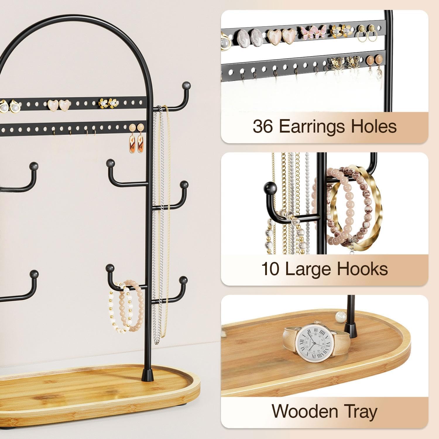 Detalle 2 de 12.9 inch jewellery stand organiser