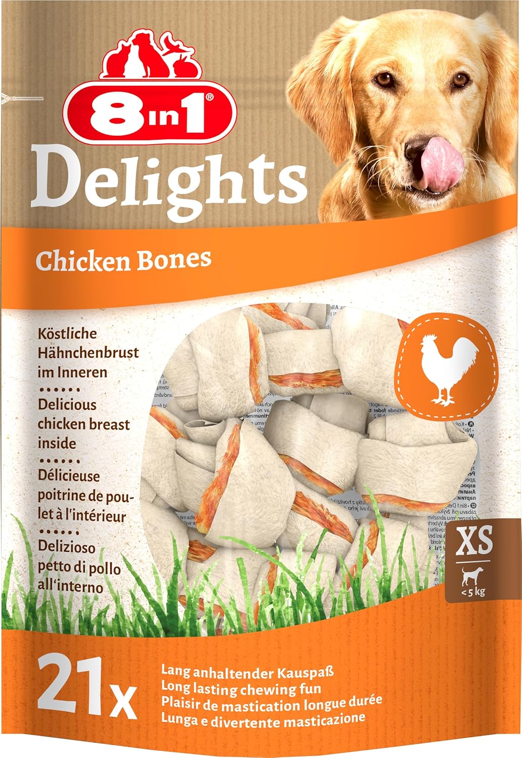 Thumbnail 6 de 8in1 Delights Chicken Bones XS – Ossa da masticare per cani di piccola taglia