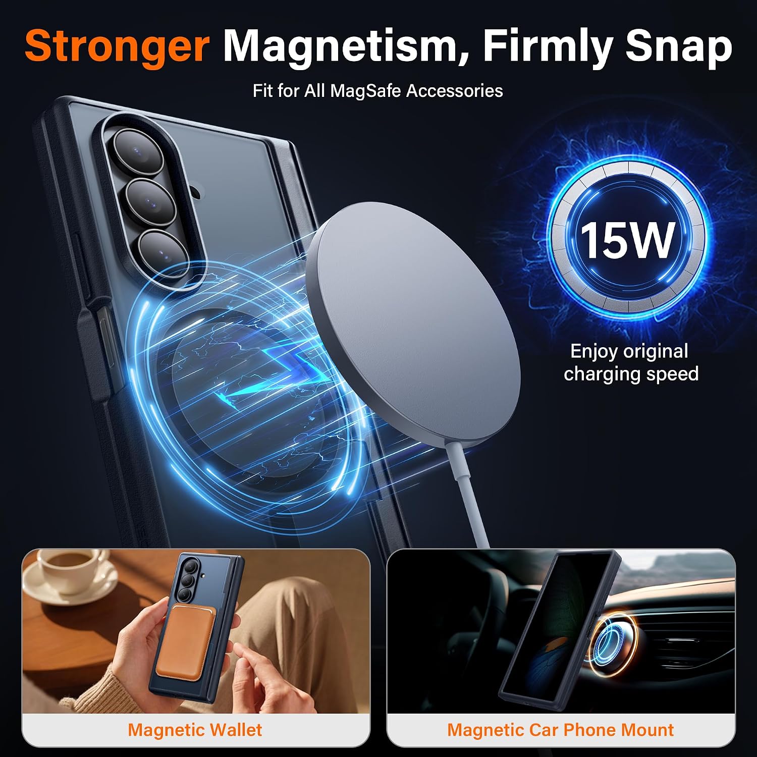 Detalle de MOBOSI FOLD8 Ultra Samsung Galaxy Z Fold 8 Ultra用ケース プライバシー保護・ヒンジカバー・折りたたみスタンド付き