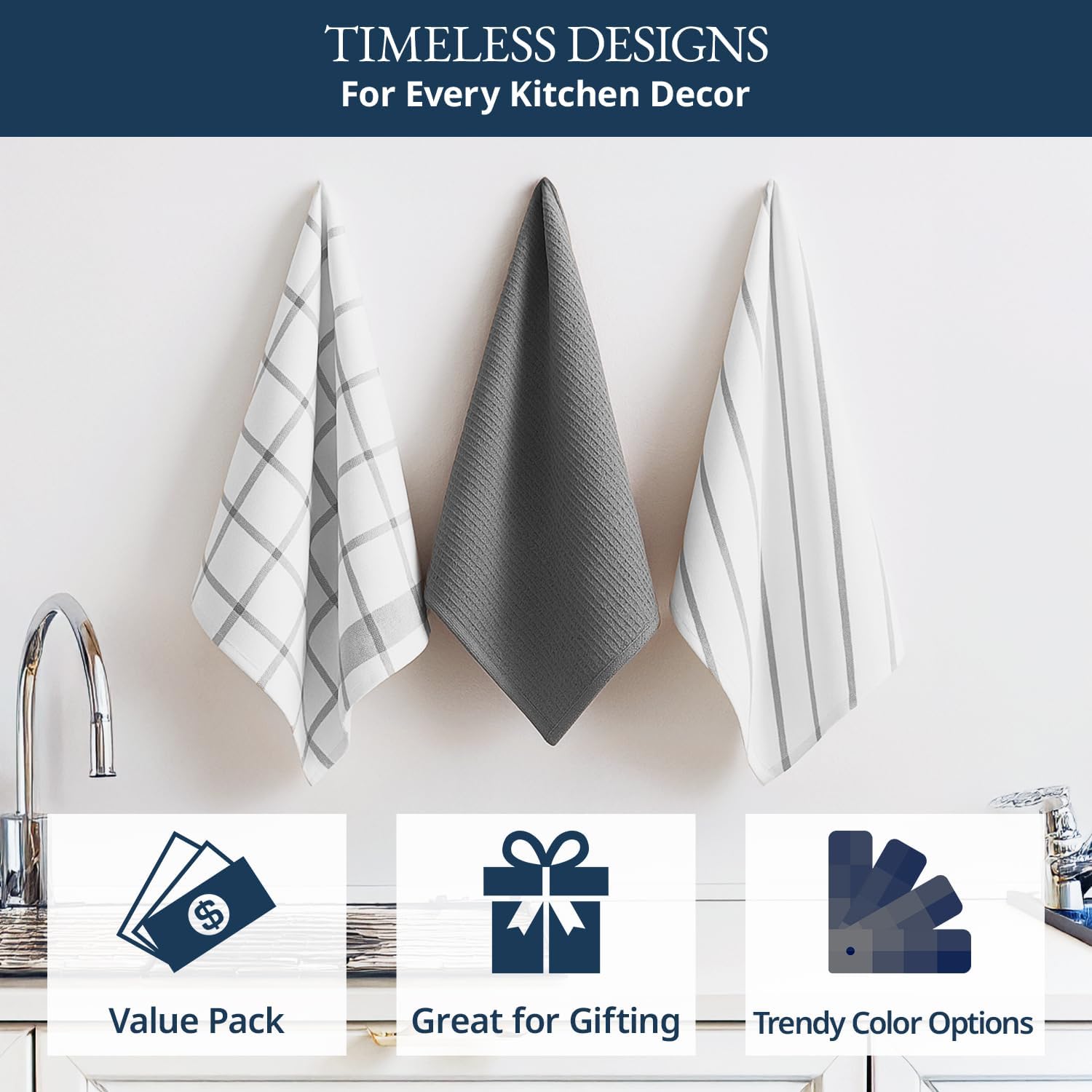 Detalle 2 de LANE LINEN Tea Towels Set 6 Pack 18x28