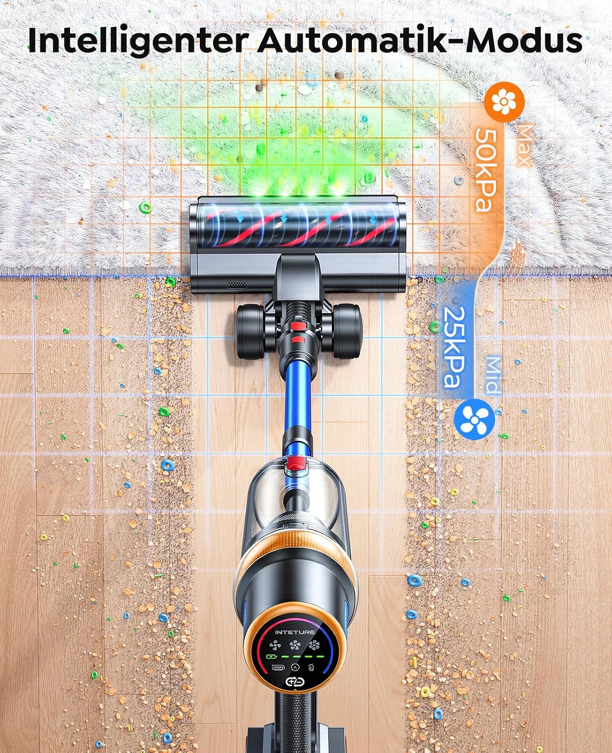 Detalle 2 de Akku Staubsauger 600W 50KPA 65Min, kabellos đź§ą